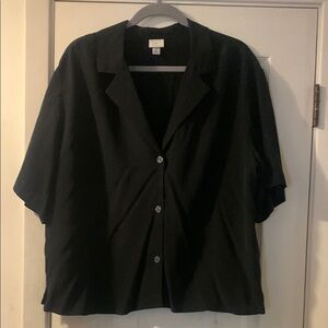 A New Day Elegant Black Blouse